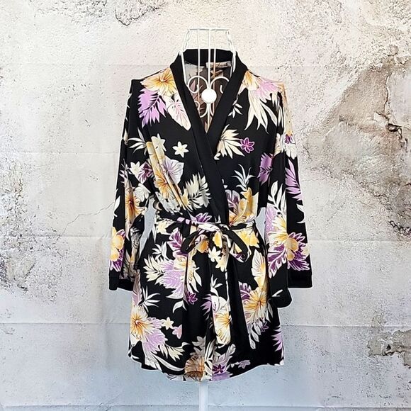 Linea Donatella Other - Linea Donatella floral print midi robe Women's Size S